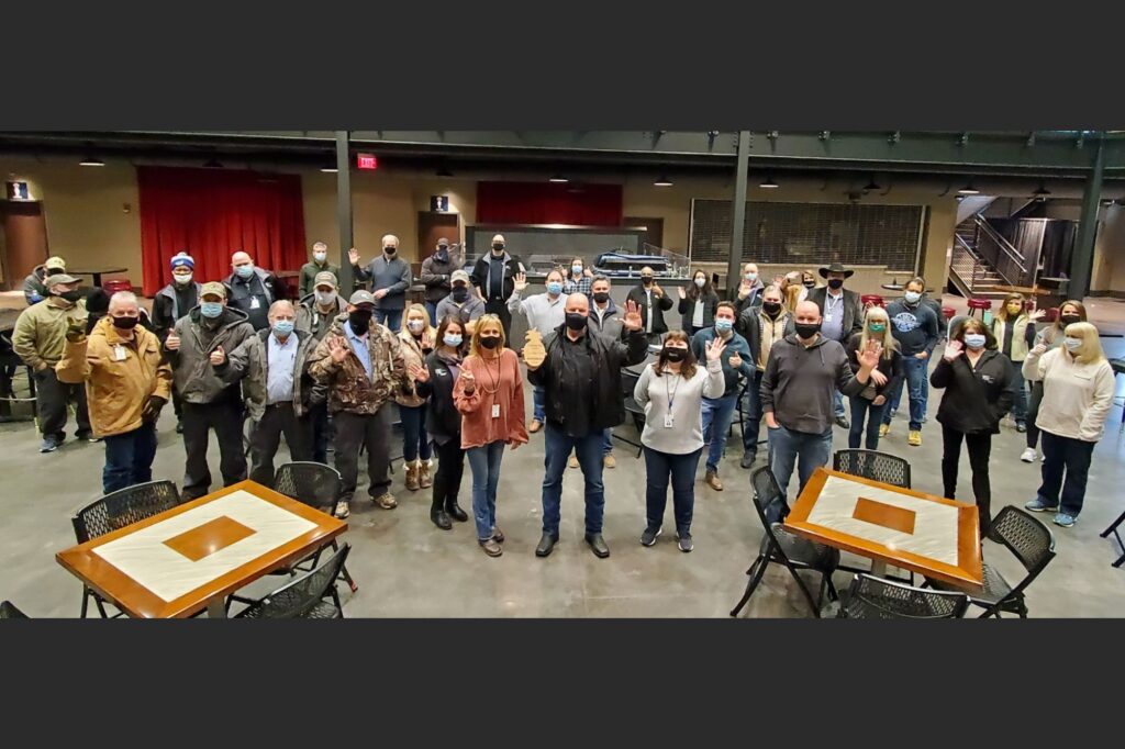 Photo of VBC Team taking a picture with 2021 HMCHA Awards inside VBC Mars Music Hall