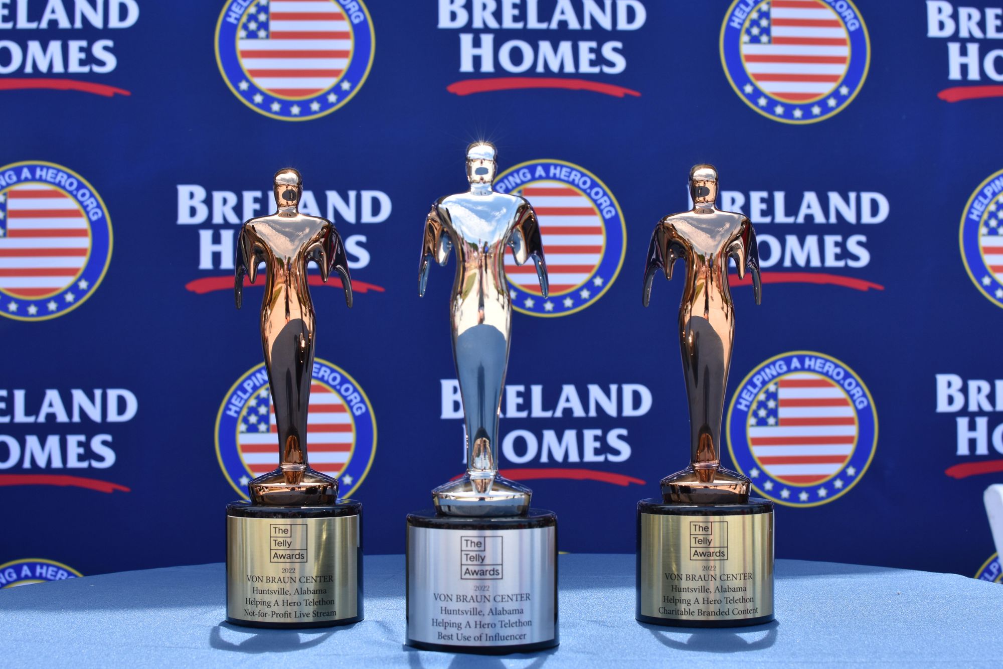 Photo of VBC's three Telly Awards
