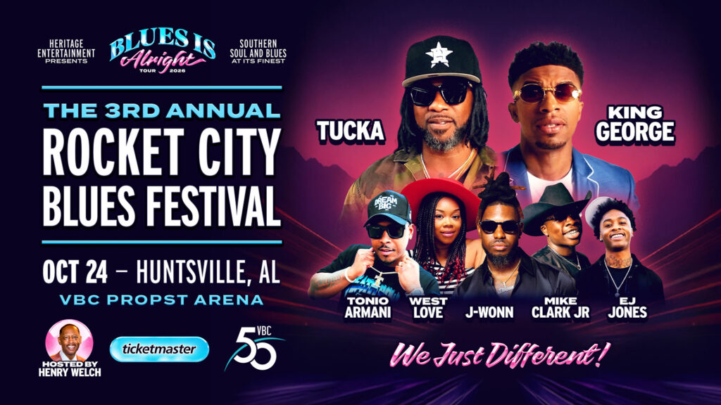 Event Graphic for the 3rd Annual Rocket City Blues Festival