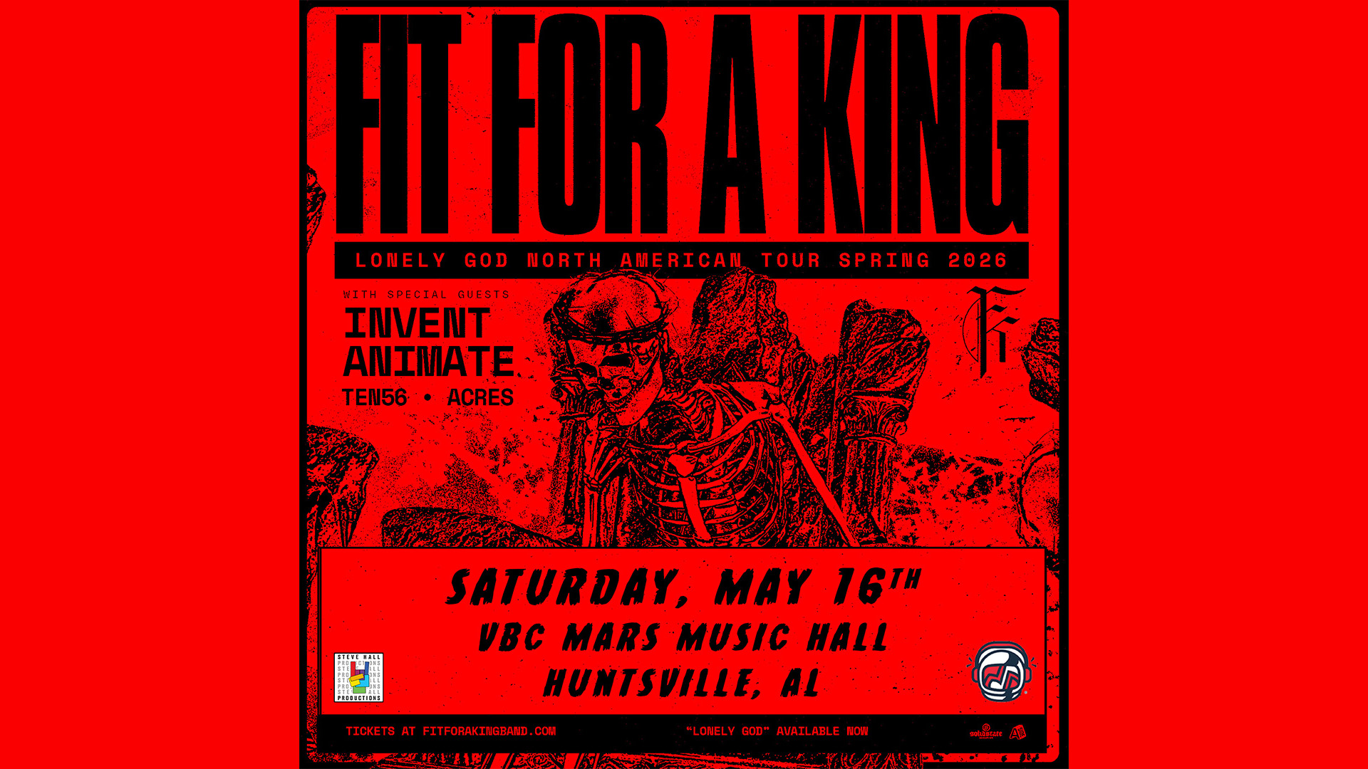 Fit For A King - Lonely God North American Tour - Von Braun Center