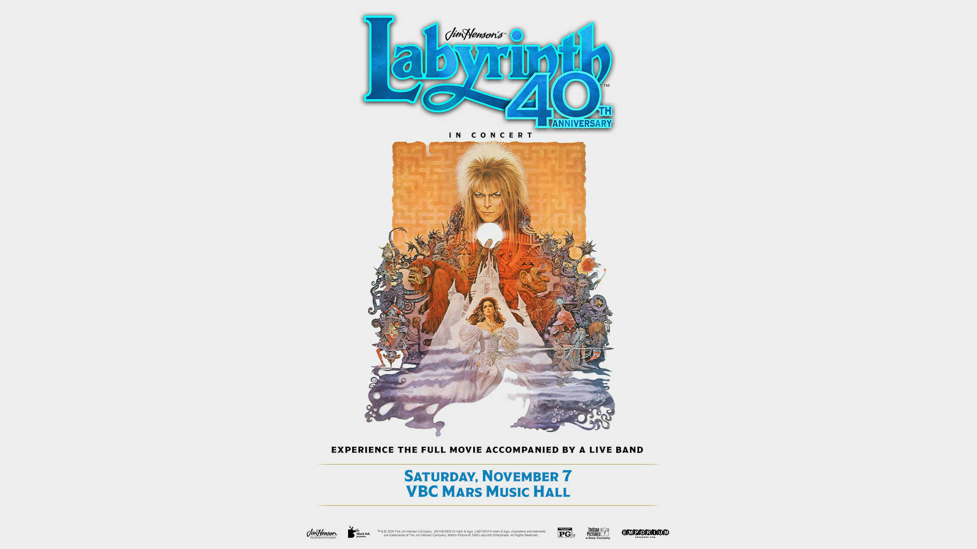 Jim Henson's Labyrinth: In Concert 40th Anniversary - Von Braun Center