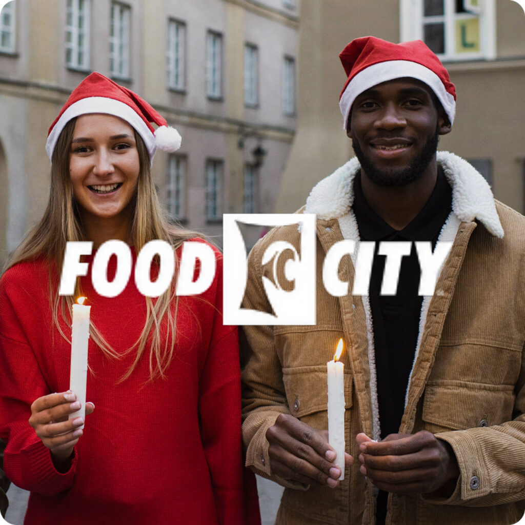 Christmas themed image promoting FoodCity