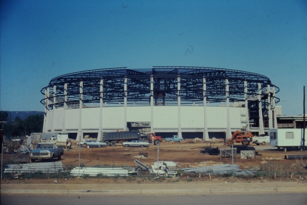 Photo of VBCC arena construction in 1974