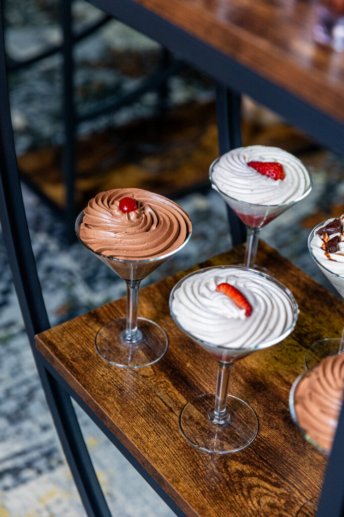 Photo of mousse dessert display in VBC East Hall