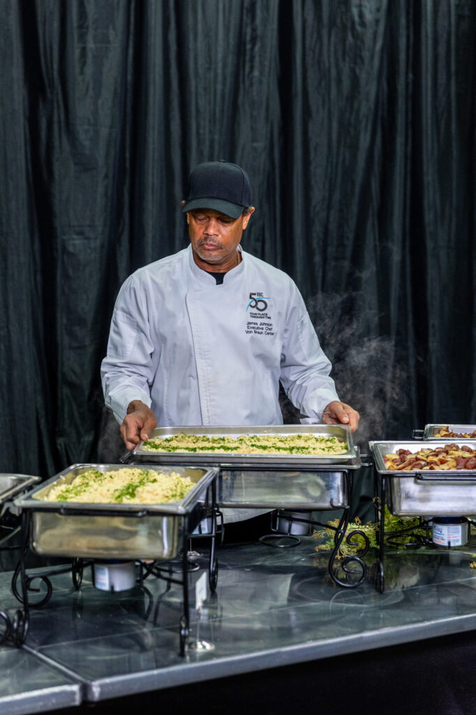 Photo of chef preparing a buffet