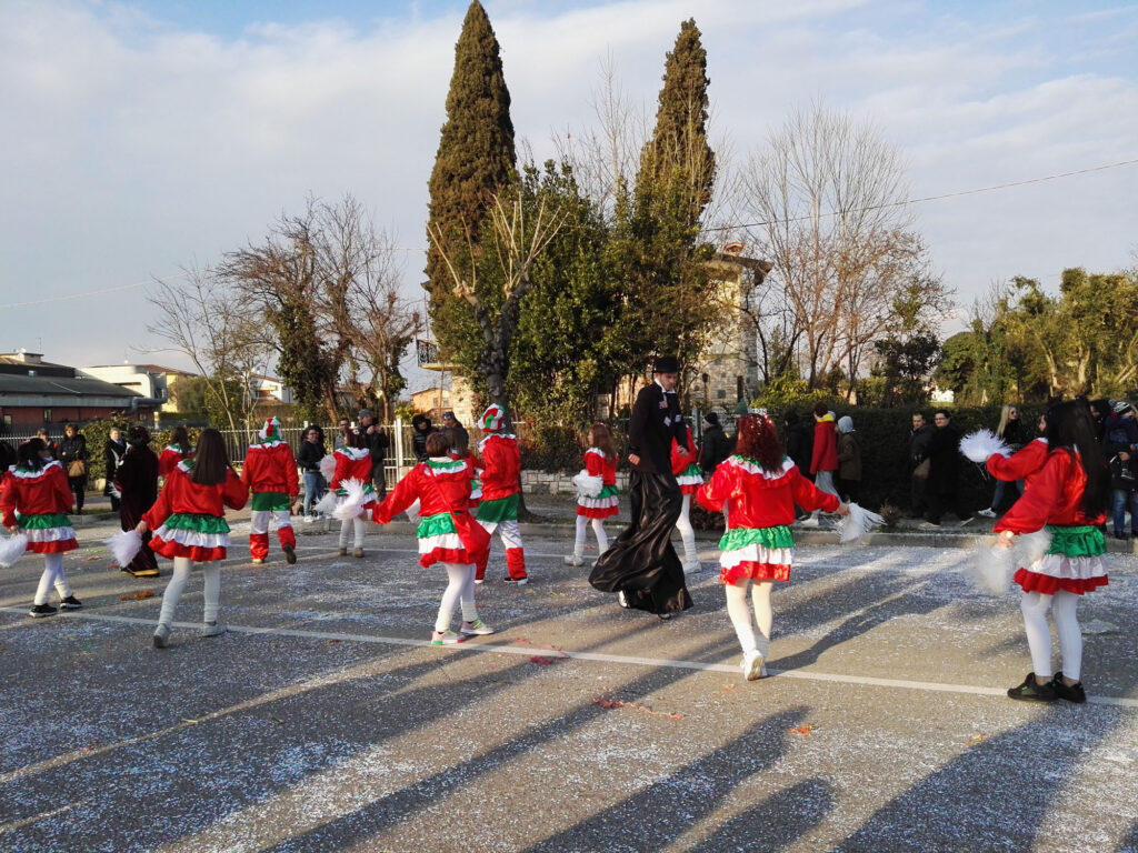 Image of dancers performing routines at the Christmas Parade