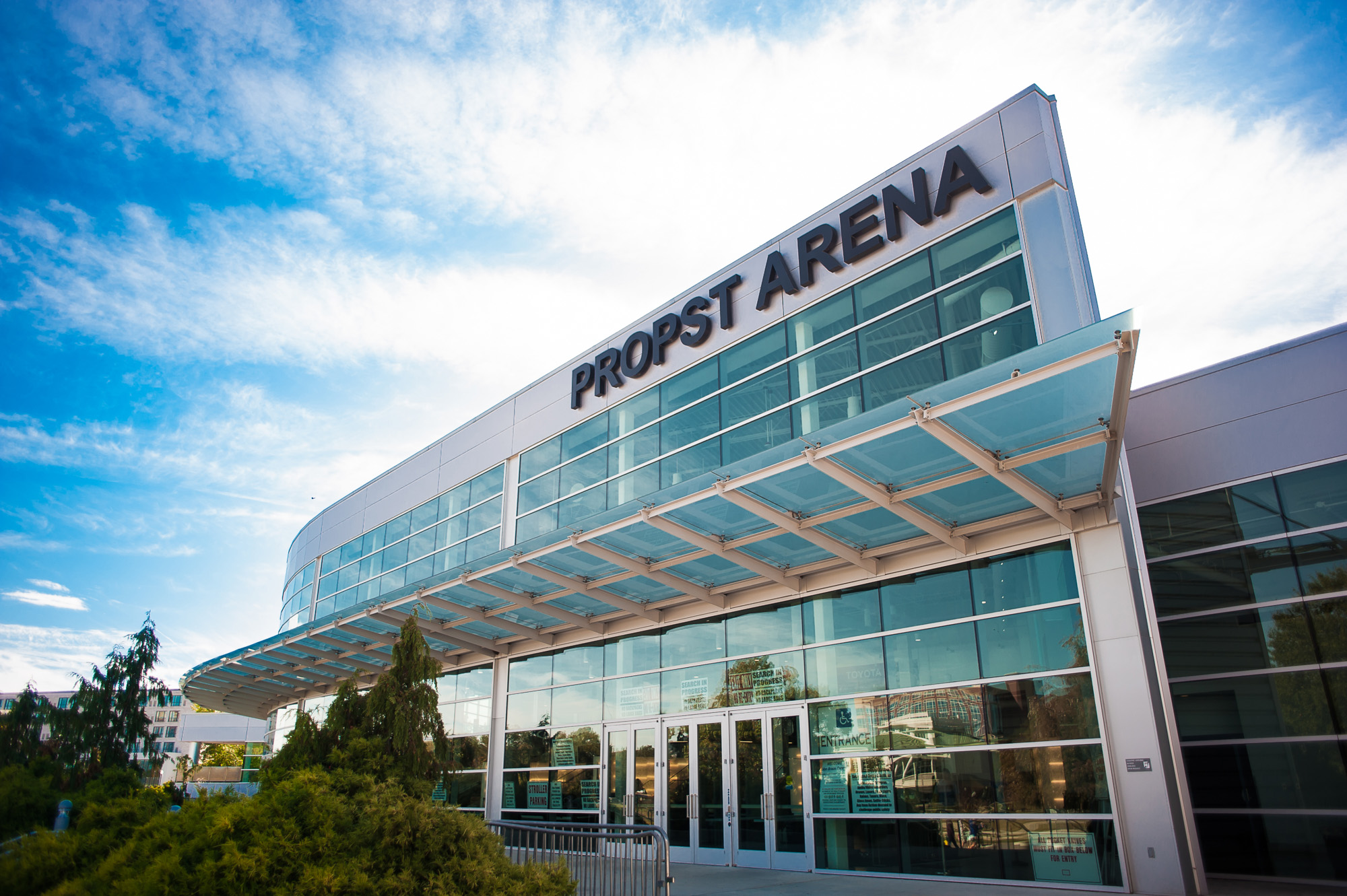 Exterior image of the VBC Propst Arena entrance