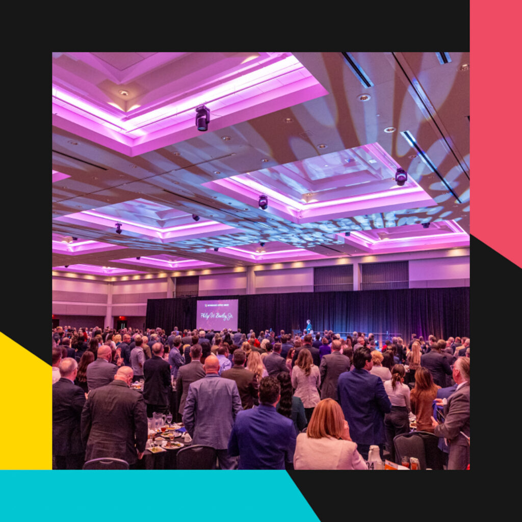 Photo of guests attending a banquet in Saturn Ballroom