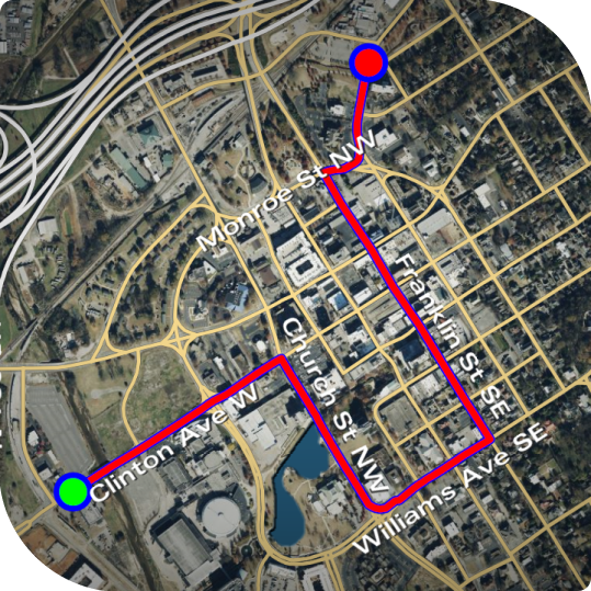 Diagram of the Christmas Parade map