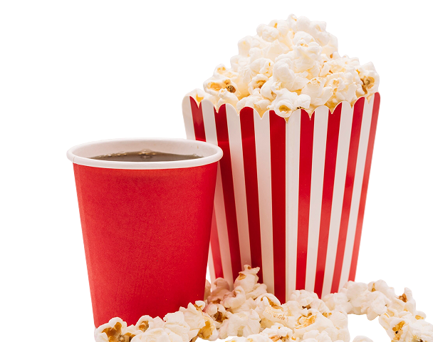 Image of a concession stand popcorn and fountain cola