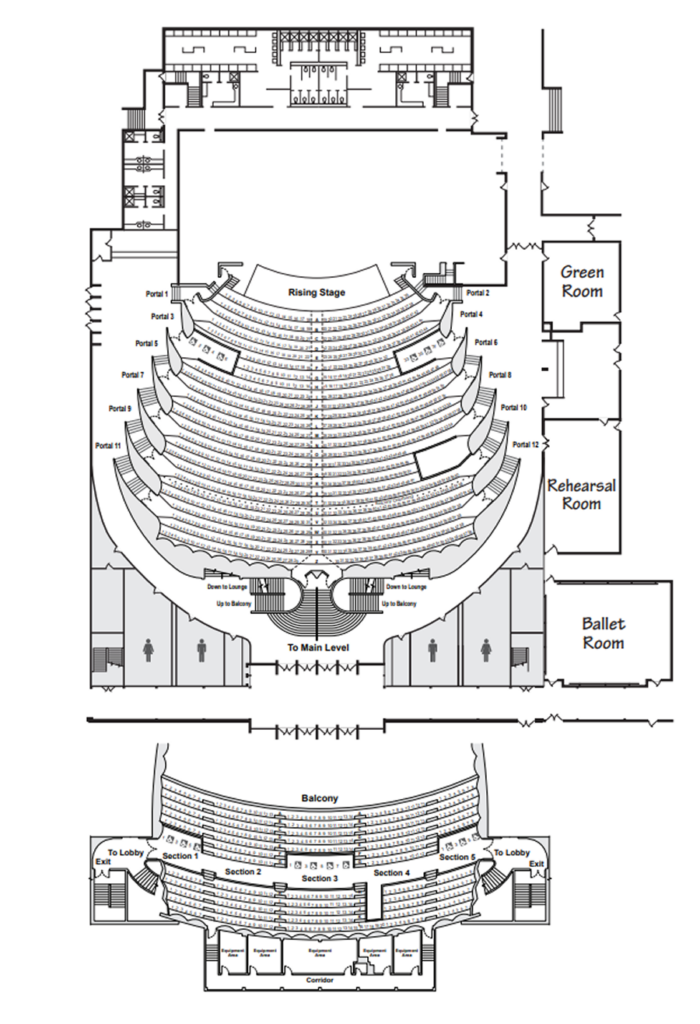 Photo of VBC Mark C. Smith Concert Hall room diagram