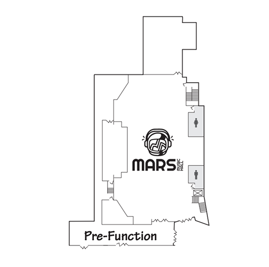 Image of Mars Music Hall front of house diagram