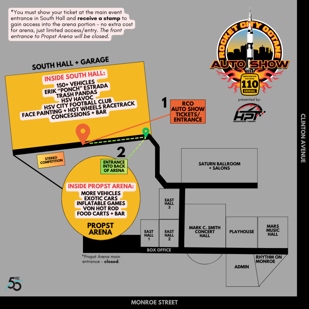 Event graphic from the Rocket City Octane Auto Show 2025