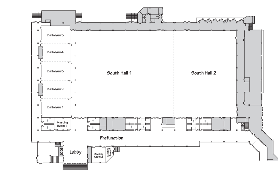 Photo of VBC South Hall room diagram