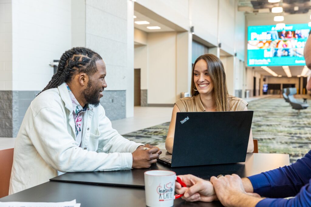 Photo of event planning meeting in VBC South Hall pre-function