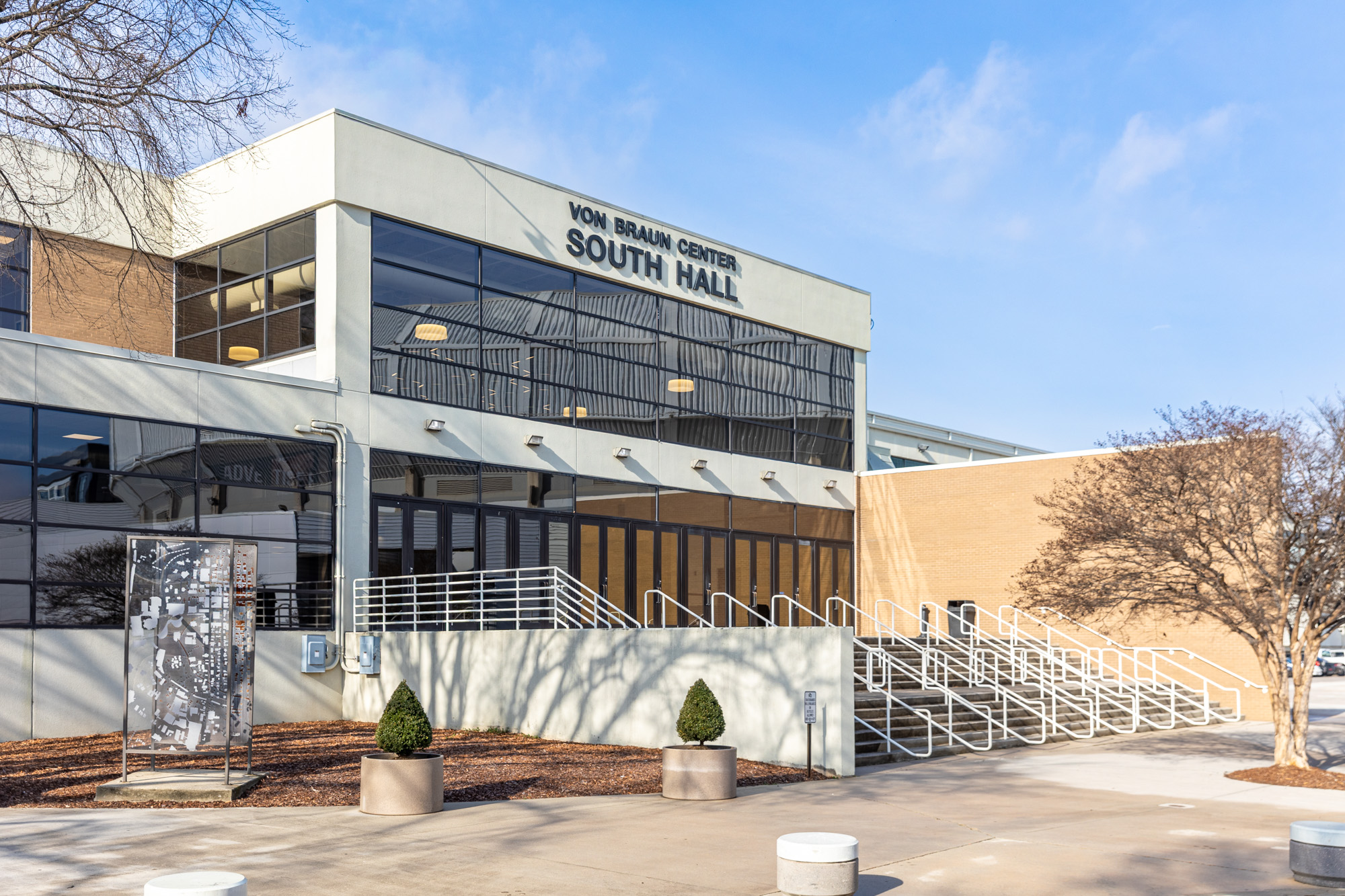 Exterior photo of entrance into VBC South Hall