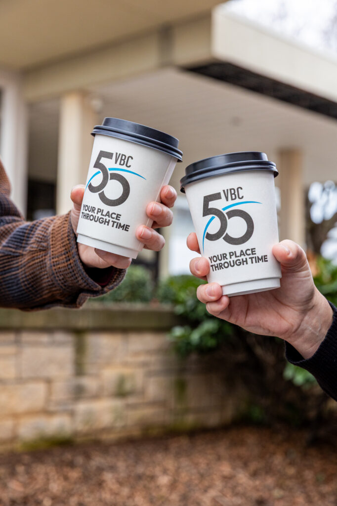Photo of VBC 50th Anniversary coffee cups