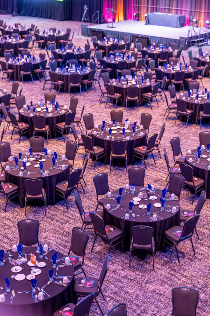Photo of banquet seating in Saturn Ballroom