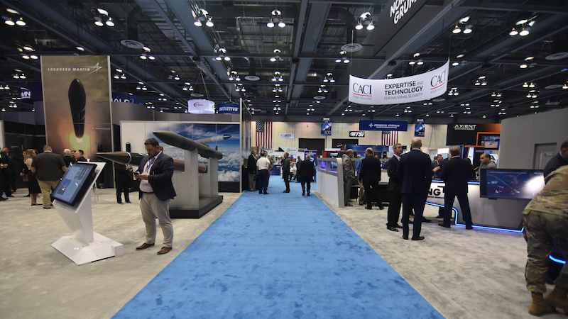 Photo of tradeshow setup in VBC South Hall