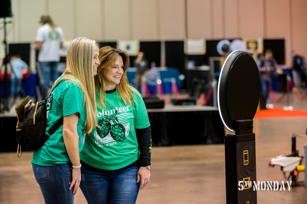 Photo of attendees enjoying the Von Brewski Beer Festival in South Hall