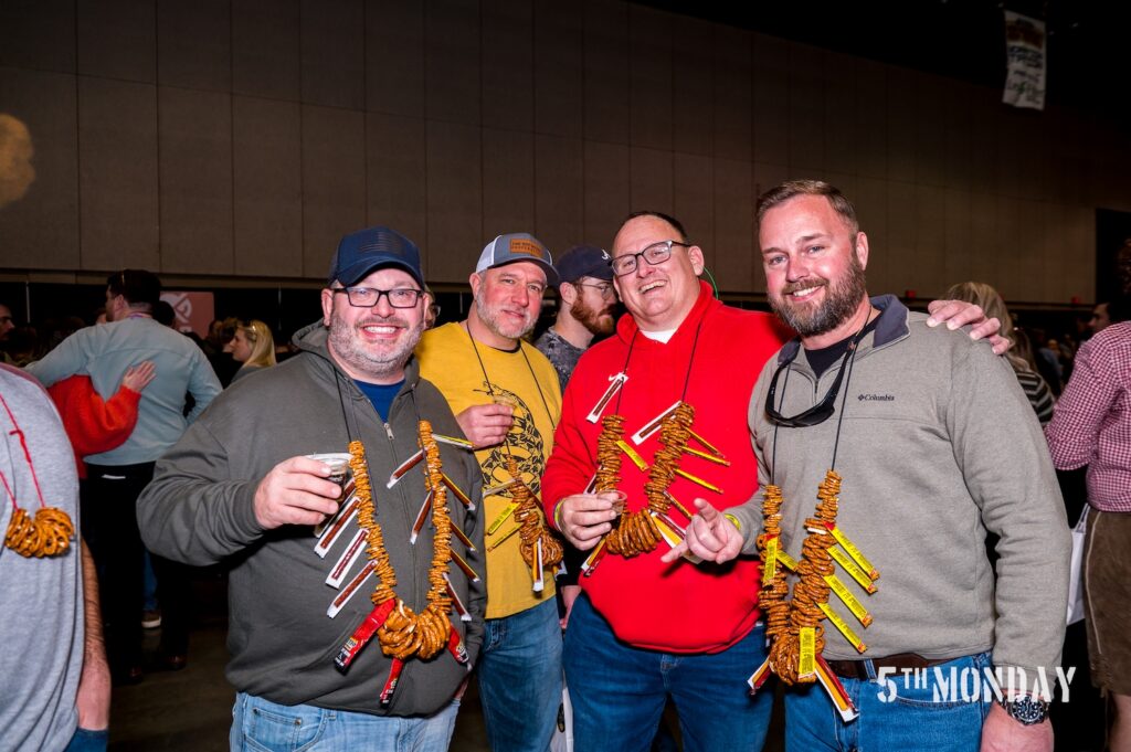 Photo of attendees enjoying the Von Brewski Beer Festival in South Hall