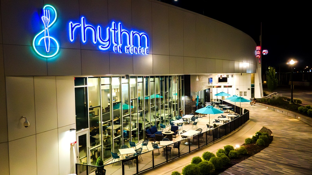 Exterior photo of Rhythm On Monroe's downstairs patio