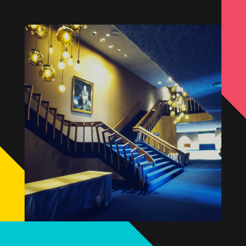 Photo of original VBCC concert hall lobby