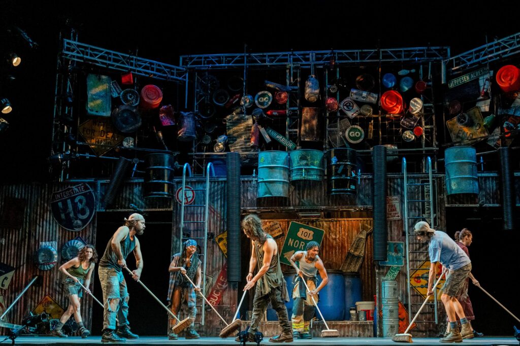 Photo of touring Broadway Stomp show live in the VBC Mark C. Smith Concert Hall