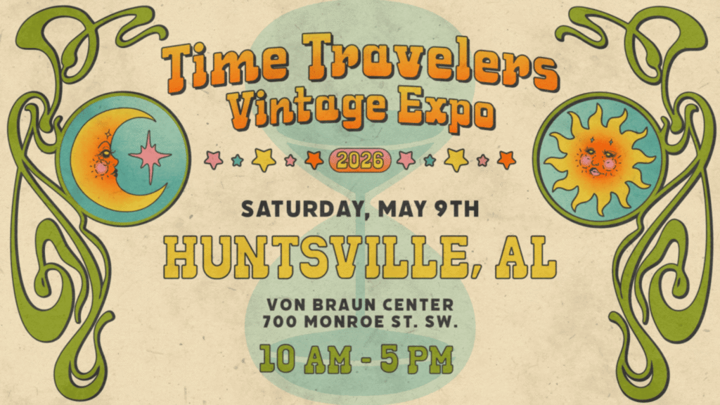 Event Graphic for Time Traveler's Vintage Expo