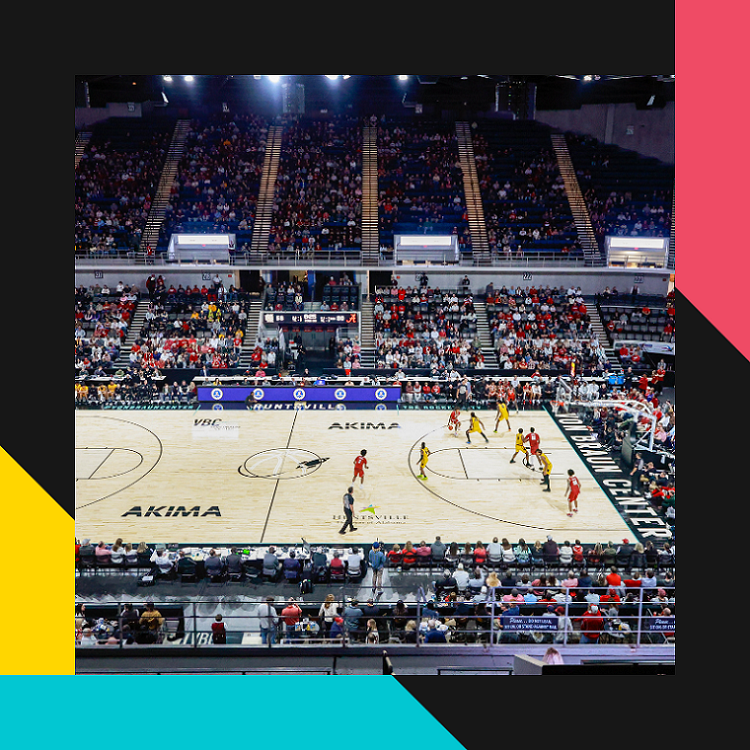 Photo of VBC's new basketball court during the 2025 Rocket City Classic