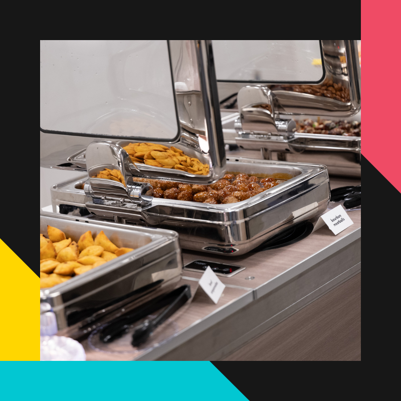 Photo of new catering buffet setup