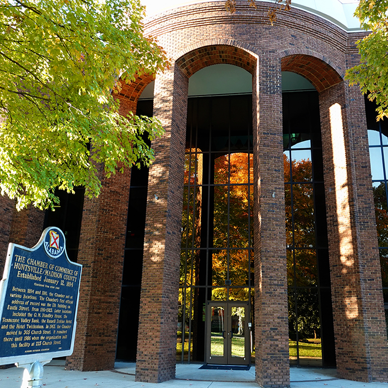 Photo of the entrance in Huntsville's Chamber of Commerce