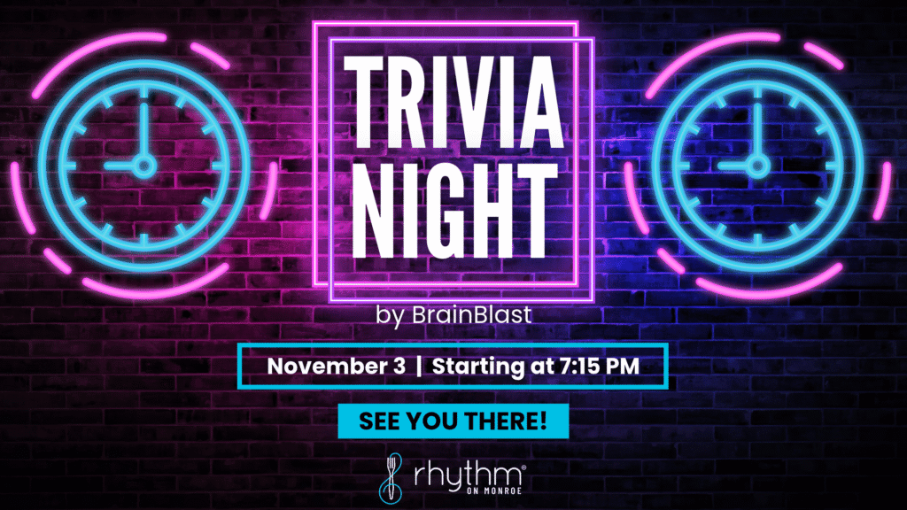 Event Graphic for Trivia at Rhythm On Monroe